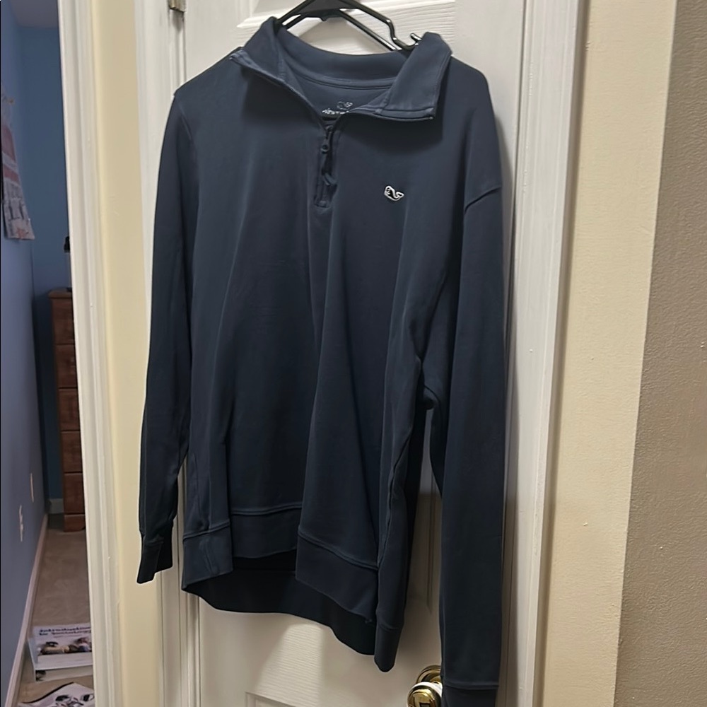 Men's Blue Quarter-Zip Pullover